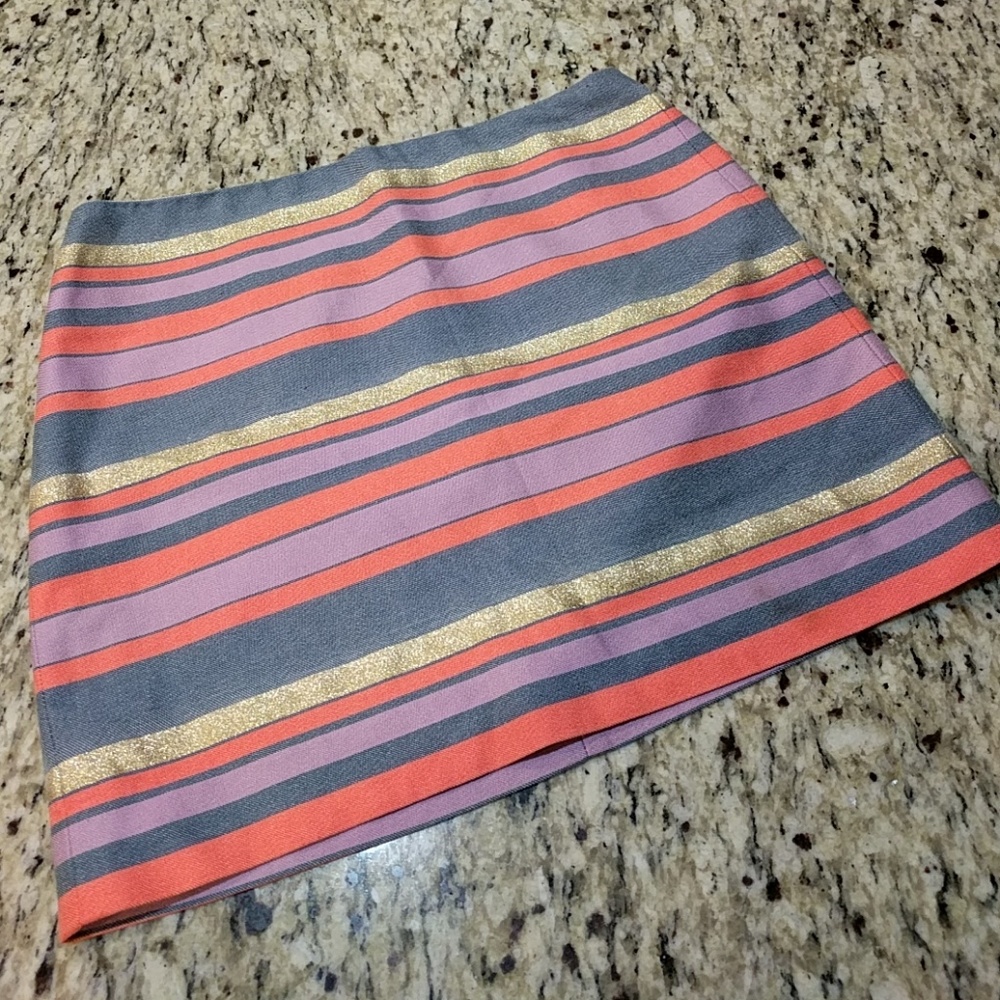 J Crew Multi-Color Striped Skirt